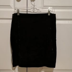 Black velvet skirt